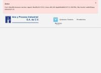 Sitio web de Aire y Proceso Industrial, S.a. de C.v