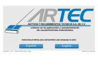Sitio web de Aditivos y Recubrimientos Técnicos, S.A. de C.V. Artec