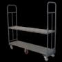 Carro plataforma en U con 2 repisas