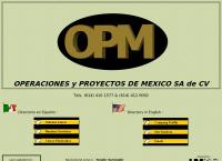 Sitio web de Operaciones y Proyectos de México, S.A. de C.V. OPM