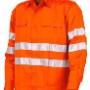Subido por visitante en 21/05/2018 - Camisola con reflejante Gris de 1" o  2" en Gris, en Manga Larga, en tela Gabardina 100% Algodón, Color Naranja