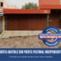 Fabricación de Puerta Abatible y Peatonal. Forradas Con Duela De Aluminio Tono Madera