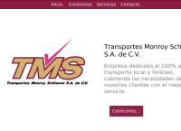 Sitio web de Transportes Monroy Schiavon, S.A. de C.V. TMS