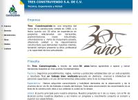 Sitio web de Tres Construyendo SA de Cv
