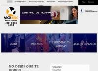 Sitio web de Vigitek Alarm Systems