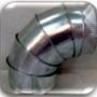 Codo 90° lámina galvanizada