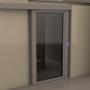 puerta con vidrio blindado