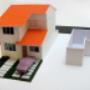 Casa de 2 pisos amueblada, escala 1:100
