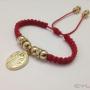 Subido por visitante en 18/05/2017 - Pulseras hilo rojo imagen de San benito con separador dorado