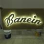 Letrero en aluminio con luz leds