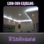 PLAFON LISO DE TABLAROCA, CAJILLOS CON LUCES