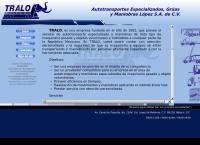 Sitio web de Autotransportes Especializados, Grúas y Maniobras López