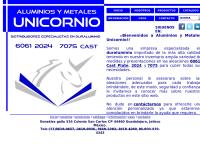 Sitio web de Aluminio y Metales Unicornio SA de Cv (Guadalajara)