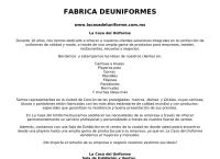 Sitio web de La Casa Del Uniforme Uniformes y Conceptos Textiles SA de Cv