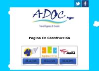 Sitio web de Adoc Travel Agency & Events