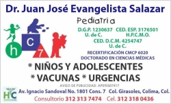 DR. JUAN JOSE EVANGELISTA SALAZAR. PEDIATRAS EN COLIMA