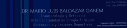 Dr. Mario Luis Balcazar Ganem
