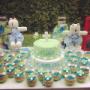 Pastel y Cupcakes Bautizo
