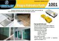 Bisagras y complementos para puertas de cristal