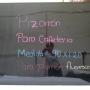 pizarron negro de cafeteria