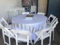 Renta de Mesas Con Silla de Madera