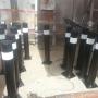 bolardos lisos acero negro 4 pulgadas