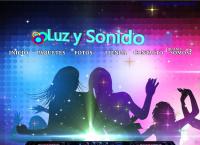 Sitio web de luz y sonido digital dj
