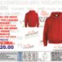 sudadera roja cerrada con bolso