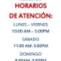 Horarios de Atención