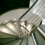 barandal en espiral de acero inoxidable
