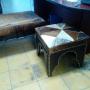 SILLON Y TABURETE EN PIEL