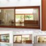 Puerta corrediza ocualtable en muro con mosquitero