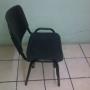 silla para sala de espera, negro, gris y azu