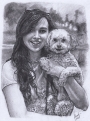 Joven y su perrito