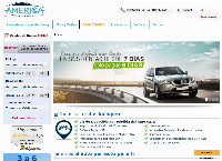 Sitio web de America Renta de autos Monterrey Aeropuerto