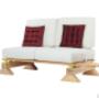 Subido por visitante en 23/02/2016 - Sillón Haiku Crudo + Cojín Zabuton Rojo