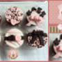 Cupcake de chocolate con piel de leopardo
