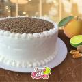 Pastel de naranja con betún de limón para 10 personas