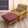 sillón futón con taburete mod. Americano. Forma una cama personal