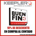 Buen Fin 2016 en Keepler Kitchen & Closet