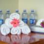 Fitness center service with water and towels