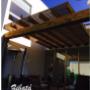 Pérgola con gualdras y marimba de pino