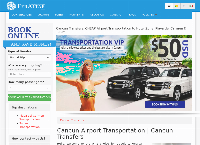 Sitio web de Cancun Transfers