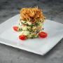 RUTH’S CHOPPED SALAD - bacon, egg, olives, mushrooms, bleu cheese, basil dressing