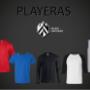 Playeras cuello redondo, cuello V, manga larga, sin mangas.
