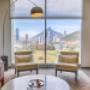 Living room with city views.