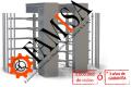 TORNIQUETE DOBLE PARA COBRO CON MONEDAS INOXIDABLE MOD. OSJU 250
