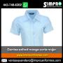 SIMPRO-Camisa oxford manga corta mujer