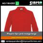 SIMPRO-Playera tipo polo manga larga