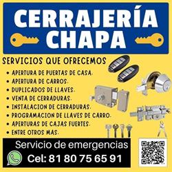 CERRAJERÍAS EN MONTERREY 24 HRS. CERRAJERO URGENTE A DOMICILIO ABRIMOS CARROS CASAS CHAPAS